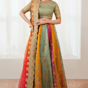 Baroque – Multi Color Hand-Embroidered Raw Silk 3-Piece Suit