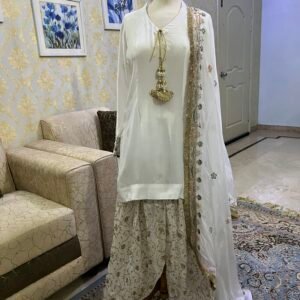 White Embroidered 3pc Suit