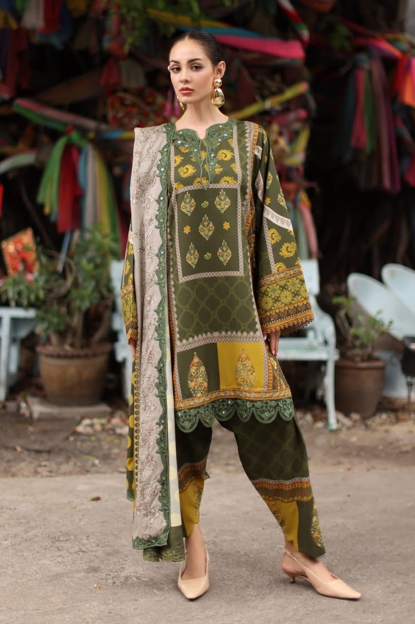 3-PC STITCHED EMBROIDERED LINEN COLLECTION